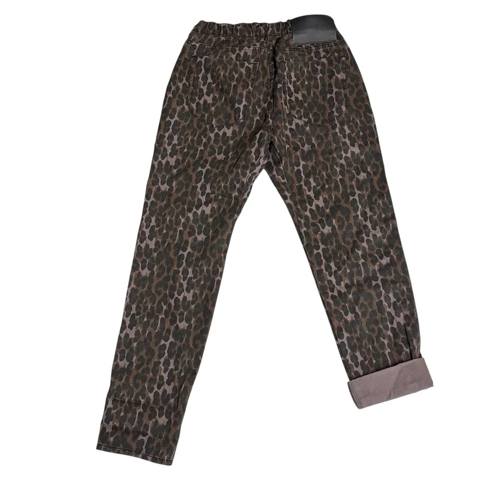 NWT OneTeaspoon Pants Sz XS Bronze Leo B Leopard  Shabbies Cotton Elastic Waist - Picture 10 of 16